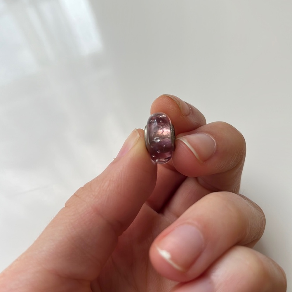 Purple Effervescence Glass Charm
